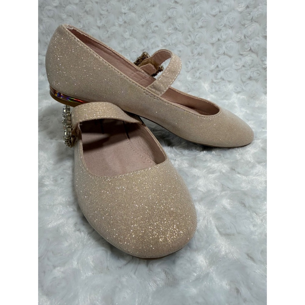 cupcakes & cashmere Girls' Glitter Mary Jane Shoes in Champagne Gold